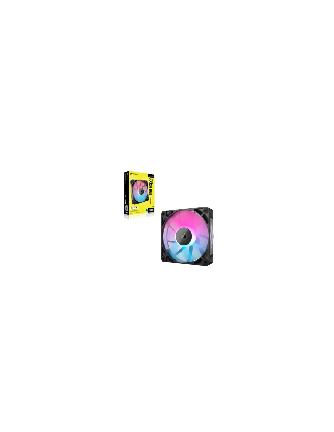 Corsair iCUE LINK RX120 RGB Carcasa del ordenador Ventilador 12 cm Negro 1 pieza(s)