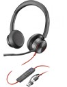 POLY Auriculares estéreo Blackwire 8225 con certificación Microsoft Teams USB-C + Adaptador USB-C/A