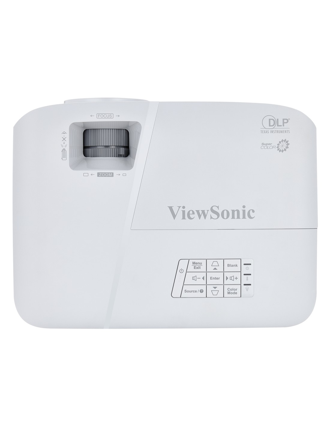 Viewsonic PA503S videoproyector Proyector para escritorio 3600 lúmenes ANSI DLP SVGA 800x600 Gris, Blanco
