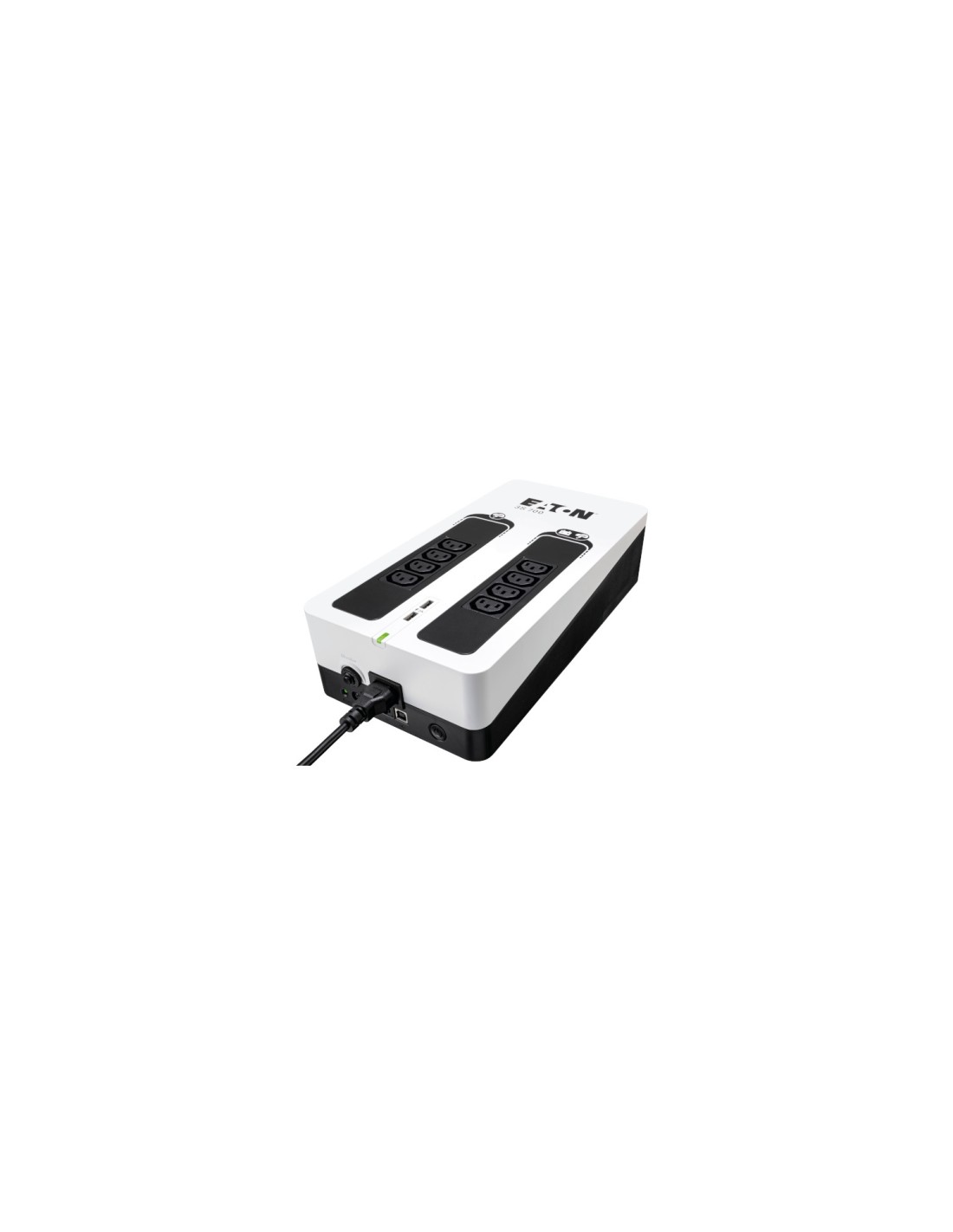 EATON sistema de alimentación ininterrumpida (UPS) En espera (Fuera de lÍ­nea) 700 VA, 420 W, 8 salidas AC Negro, Blanco
