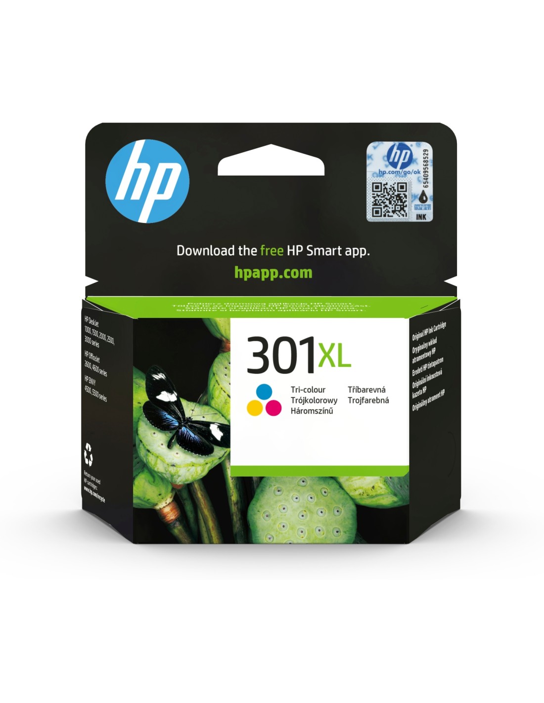 HP 301 XL Tinta original Alta Capacidad Tricolor