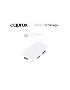 HUB APPROX USB 2.0 4 PUERTOS BLANCO APPHT4W 2