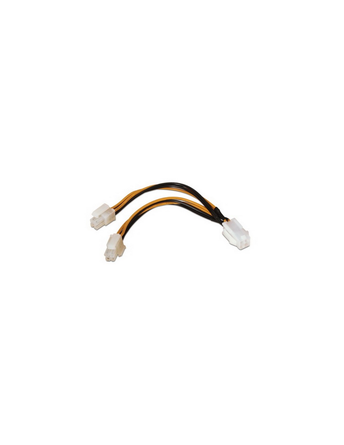 Nanocable 10.19.1401 Cable de Alimentación Duplicador  CPU 4 Pines Hembra a 4+4 Pines Macho 15cm
