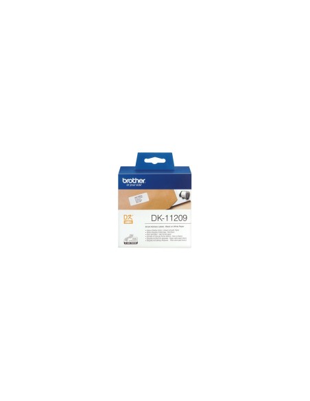 Brother DK-11209 cinta para impresora de etiquetas Negro sobre blanco