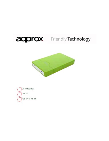 CAJA 2.5 APPROX SATA USB 2.0 VERDE APPHDD09GP
