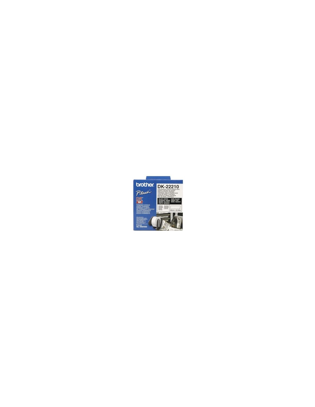 ETIQUETA IMPRESORA BROTHER CONTINUOUS PAPER TAPE 1 UNIDAD BLANCA DK22210