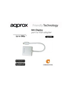 ADAPTADOR MINI DISPLAY PORT A VGA APPROX APPC13V2