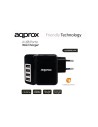 CARGADOR APPROX 4 PUERTOS USB NEGRO APPUSBWALL4PB