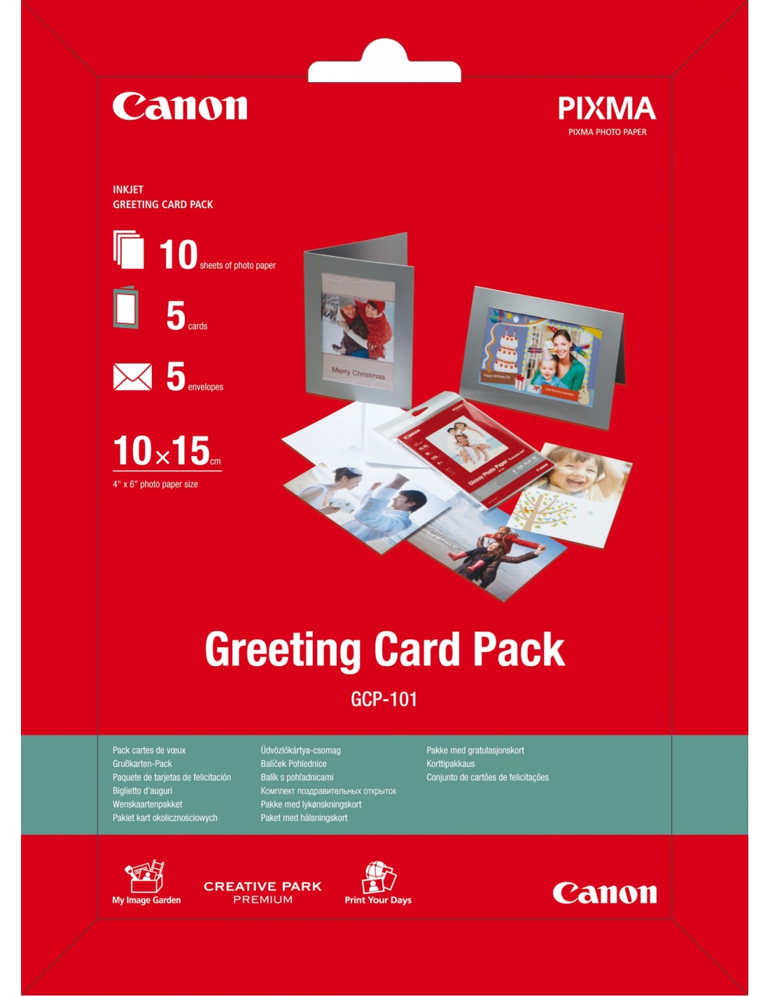 PAPEL CANON FOTOGRAFICO GCP-101 15x10 10h 5 TARJETAS  0775B077