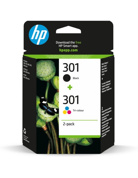 HP Pack de ahorro de 2 cartuchos de tinta original 301 negro/Tri-color