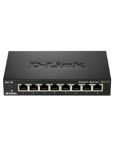 D-Link DGS-108 No administrado L2 Gigabit Ethernet (10/100/1000) Negro