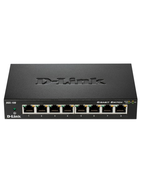 D-Link DGS-108 No administrado L2 Gigabit Ethernet (10/100/1000) Negro