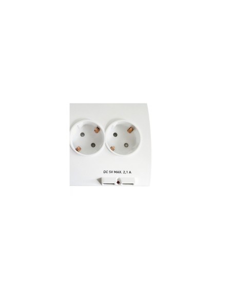 Ewent EW3935 base múltiple 1,5 m 5 salidas AC Interior Blanco