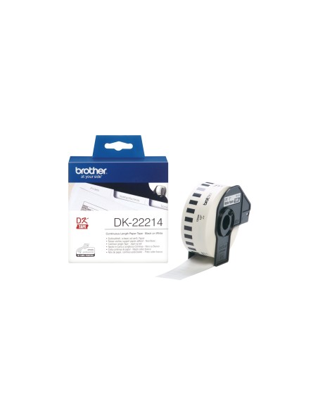 Brother DK-22214 cinta para impresora de etiquetas Negro sobre blanco