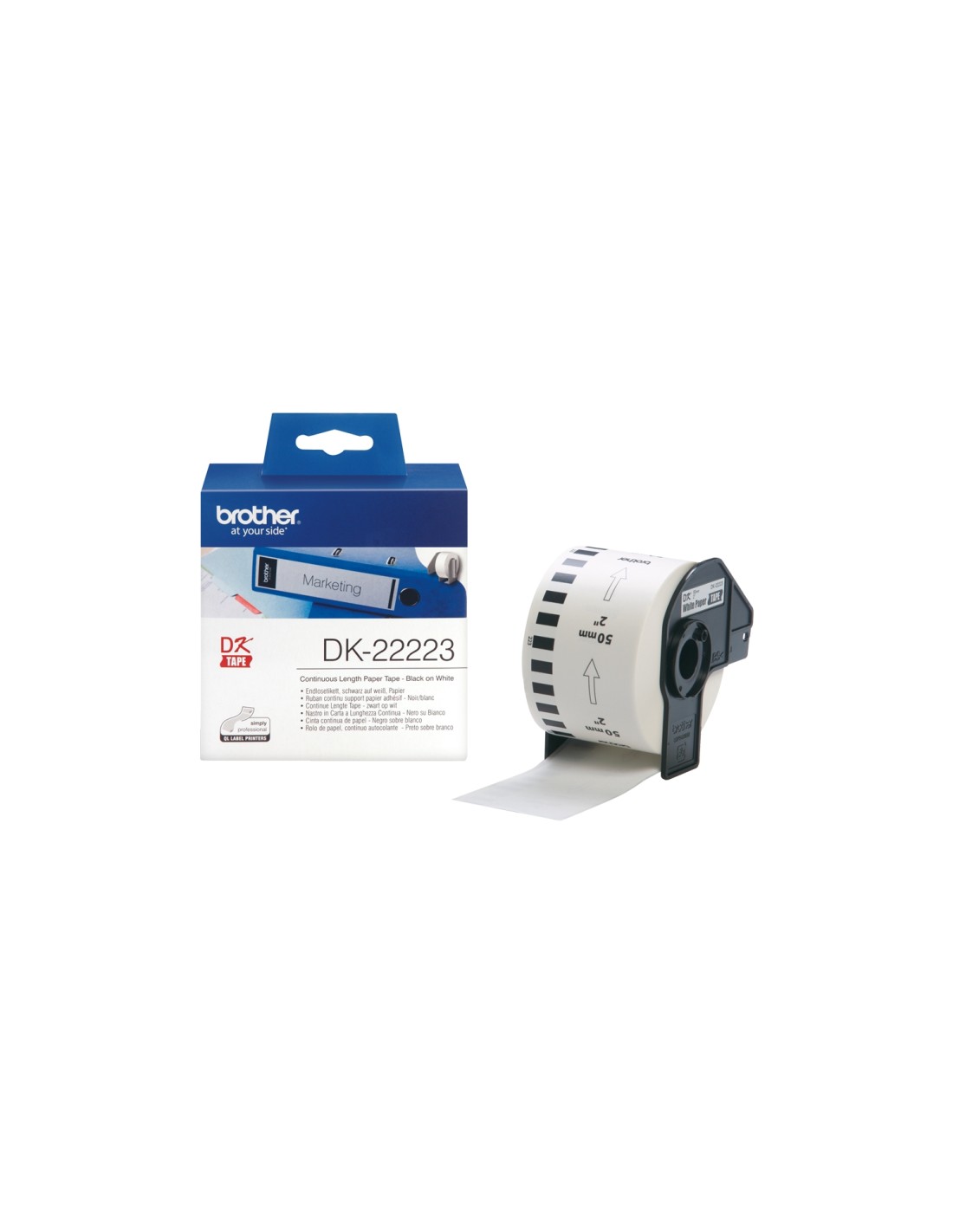 CINTA BROTHER DK22223 PAPEL CONTINUO BLANCO 50x30,48mm