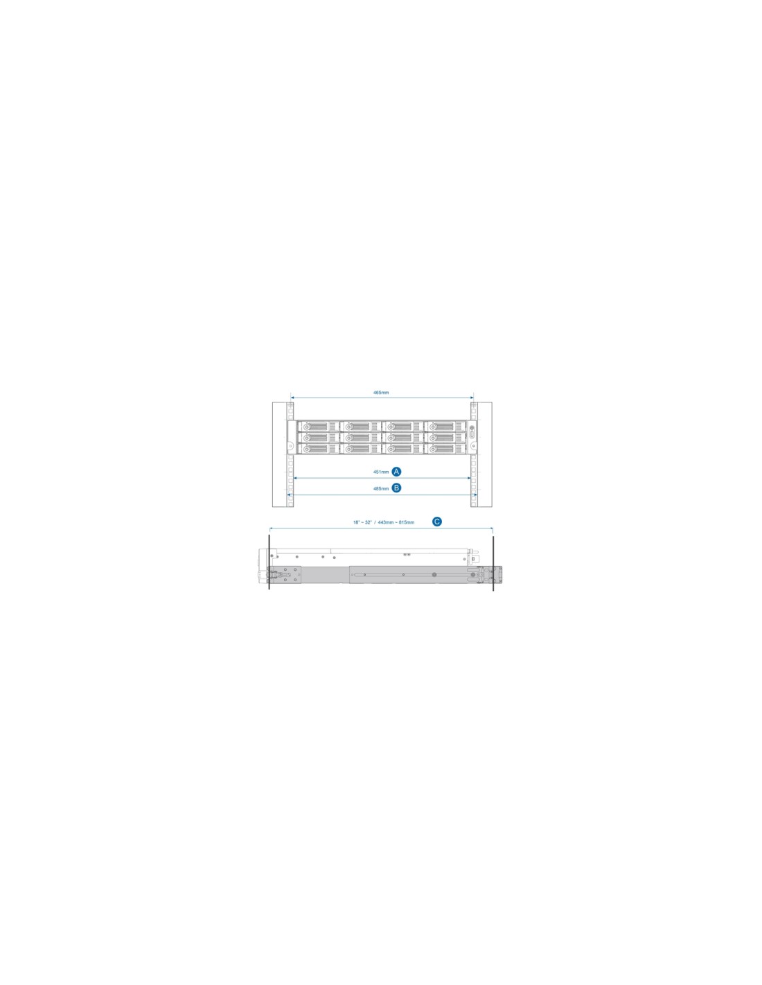 QNAP B02 SLIDE RAIL RACK METALICO RAIL-B02