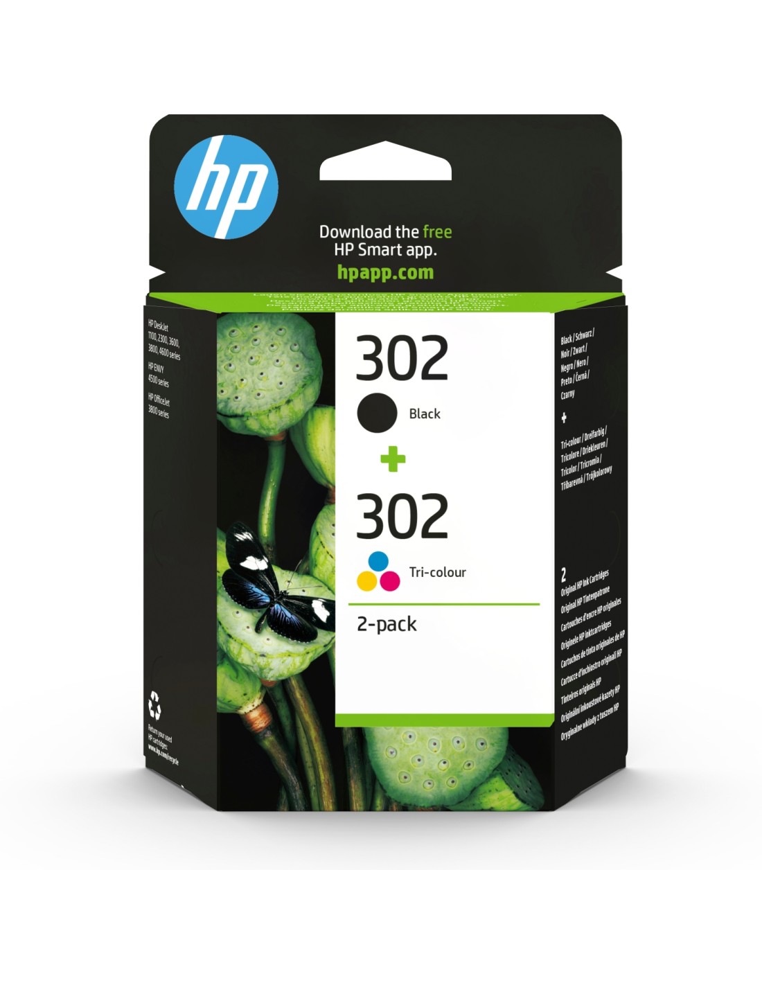 HP 302 Cartucho Tinta Original Pack Negro/Color