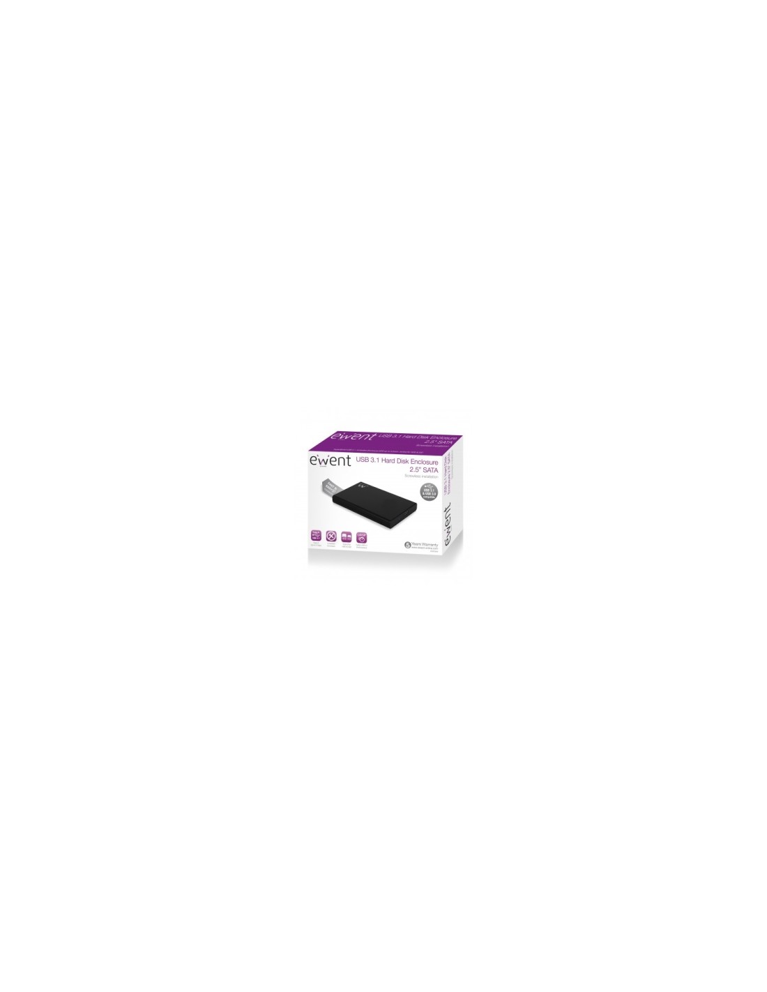 CAJA 2.5 EWENT EW7044 USB 3.0 NEGRA