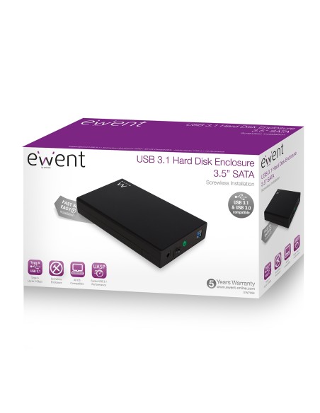 CAJA 3.5 EWENT EW7056 USB 3.1 SATA