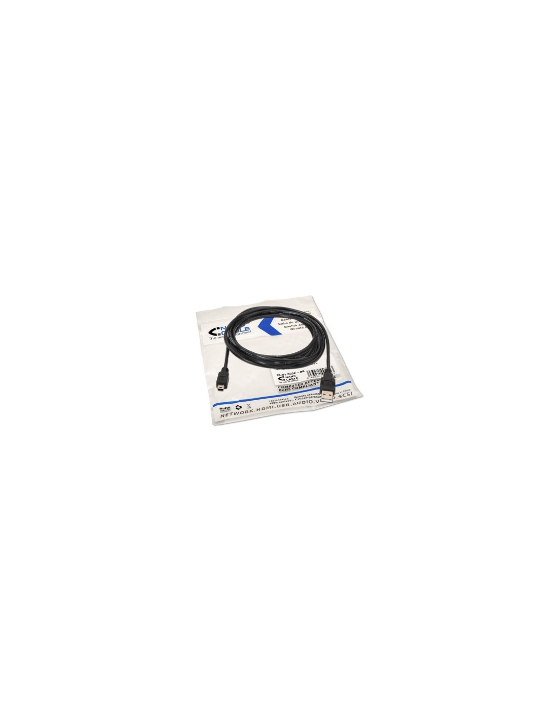 CABLE USB 2.0 M A MINI USB B M 0.50MT NANOCABLE 10.01.0400
