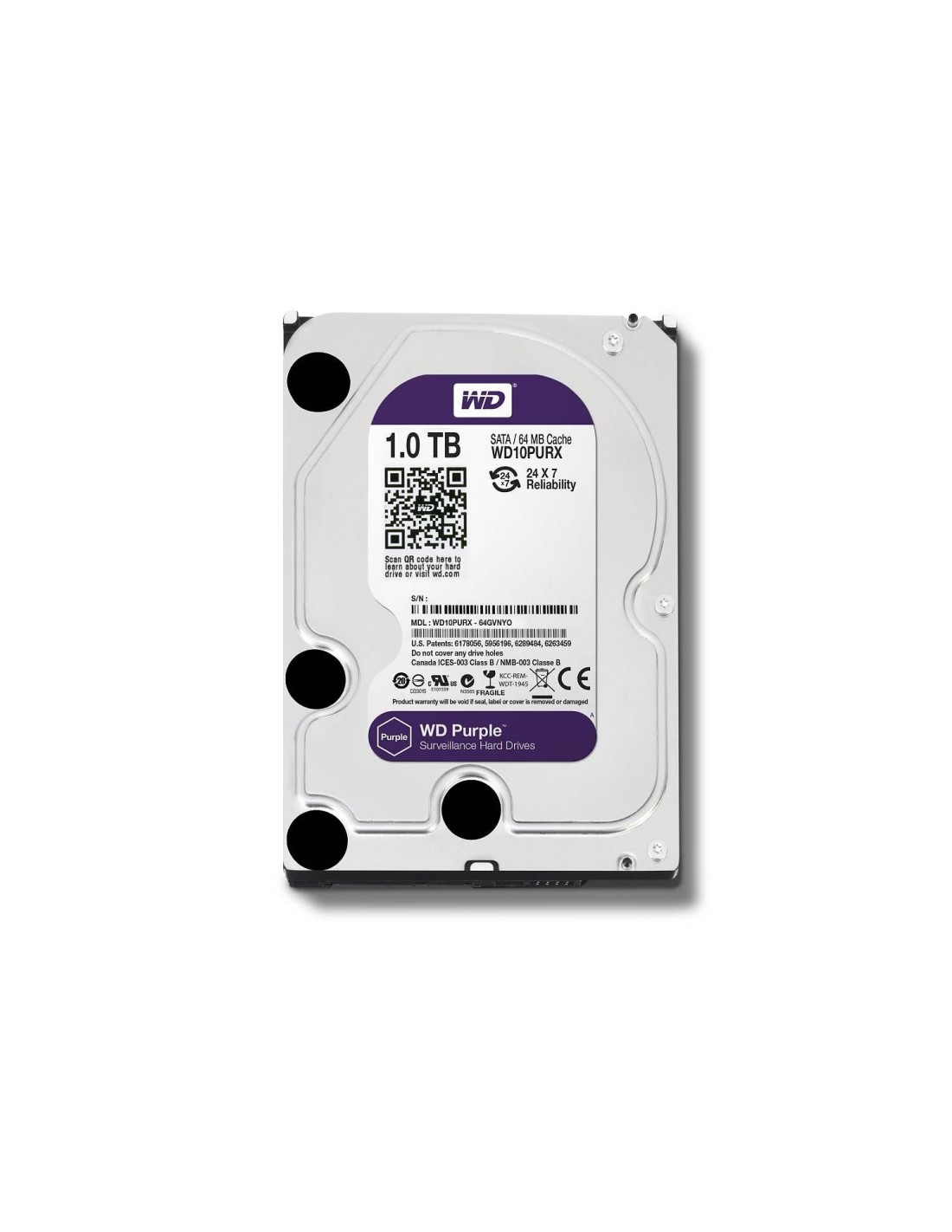 WESTERN DIGITAL WD PURPLE WD10PURZ DISCO 3.5 1000 GB SATA III 5400 RPM