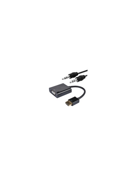 Nanocable CONVERSOR HDMI A SVGA+AUDIO, HDMI/M-SVGA/H+3.5/H, NEGRO, 10