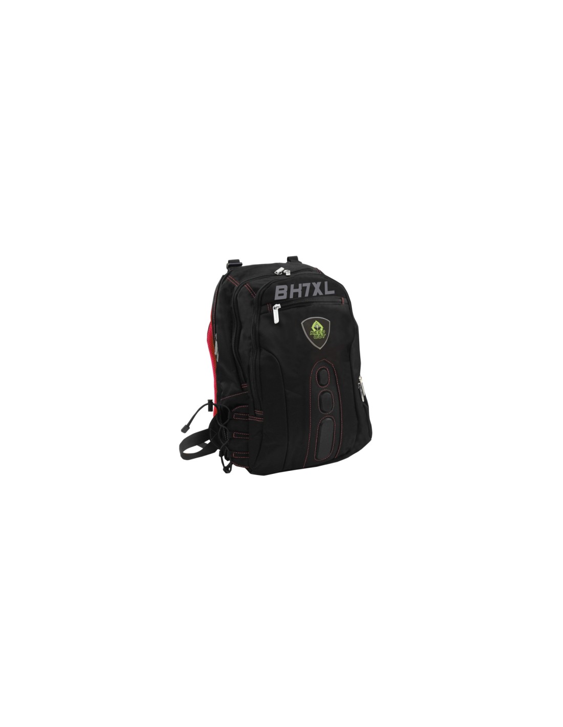 MOCHILA PORTATIL KEEP OUT BK7 XL 17 NEGRO-ROJO BK7RXL