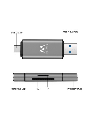 Ewent EW1075 lector de tarjeta USB 3.2 Gen 1 (3.1 Gen 1)