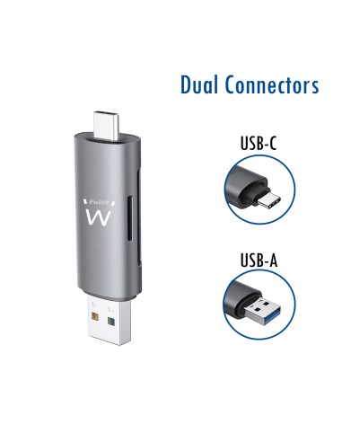 Ewent EW1075 lector de tarjeta USB 3.2 Gen 1 (3.1 Gen 1)