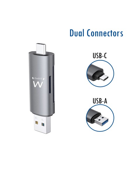 Ewent EW1075 lector de tarjeta USB 3.2 Gen 1 (3.1 Gen 1)