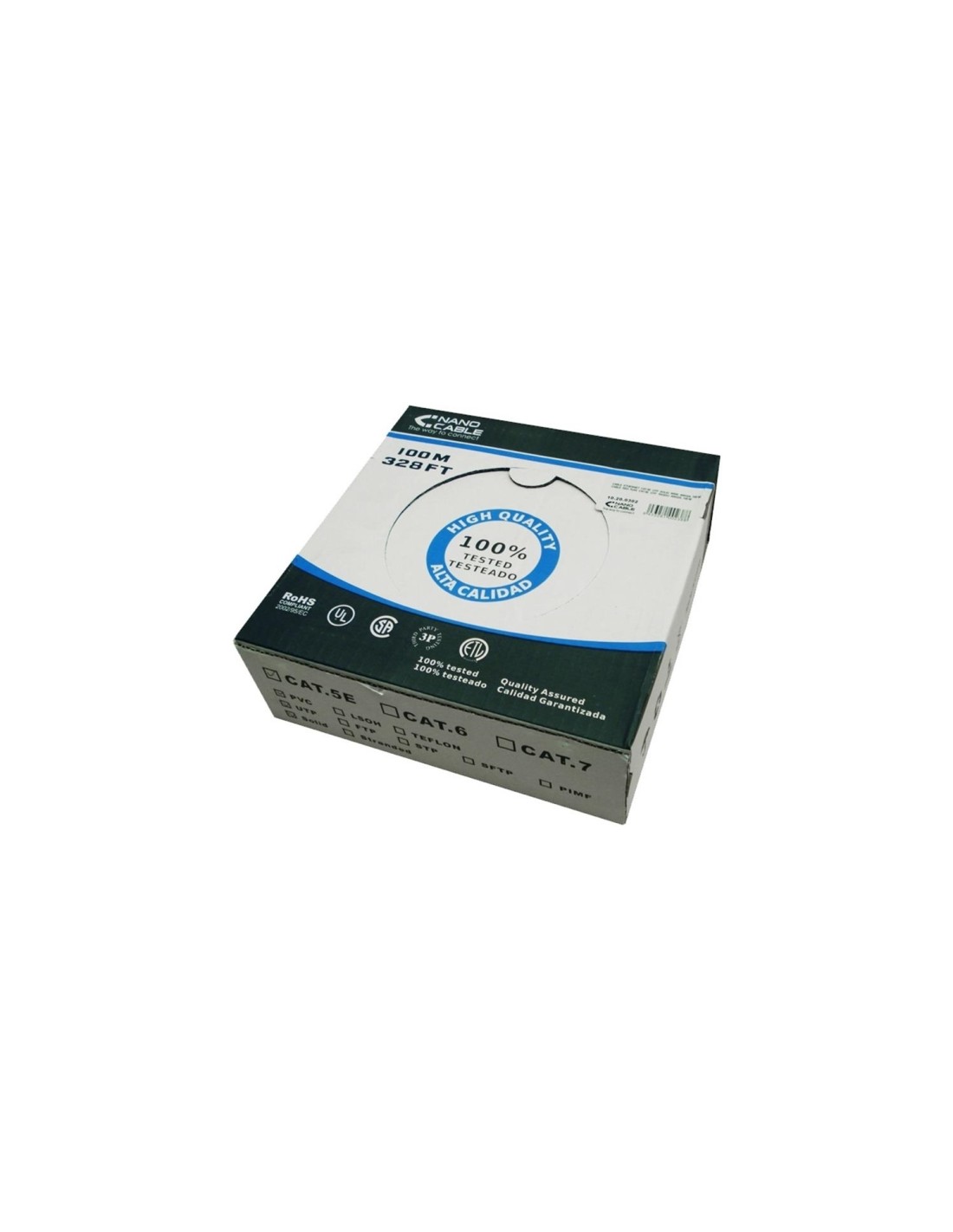 BOBINA CABLE FTP CAT-6 100MT NANOCABLE GRIS 10.20.0902