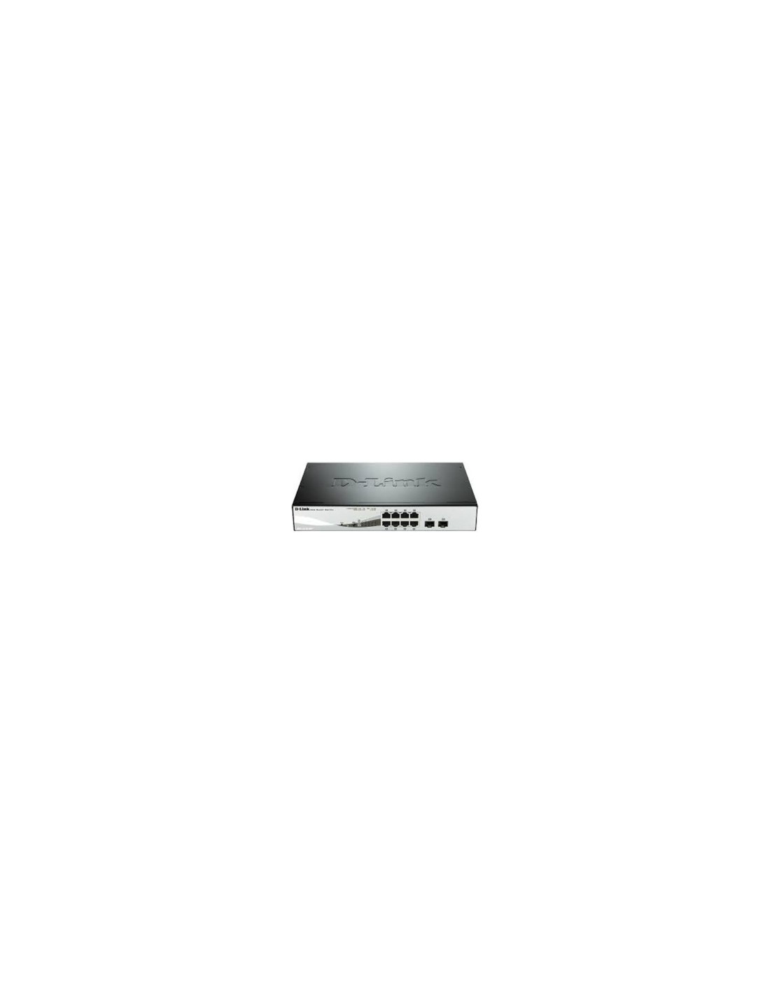 SWITCH D-LINK 8PTOS GIGABIT + 2PTOS POE NEGRO DGS-1210-08P