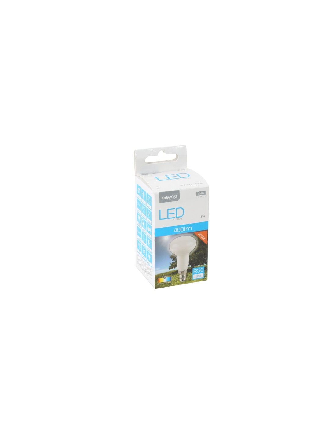 BOMBILLA LED OMEGA R50 5W E14 6000K 400lm OMELE14-R50-5W-60