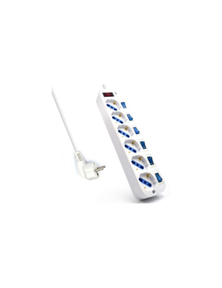 Ewent EW3932-5M limitador de tensión Blanco 6 salidas AC