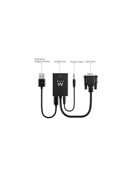 ADAPTADOR VGA M A HDMI H EWENT EW9866 CON AUDIO
