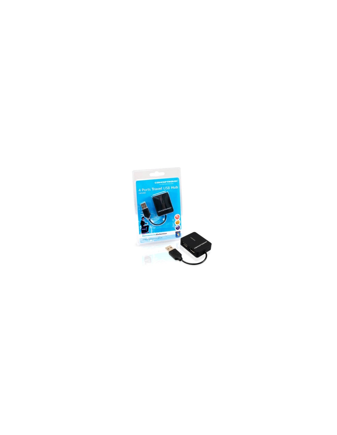 HUB CONCEPTRONIC 4 PUERTOS MINI HUB POCKET C4PUSB2_V3 C05-129