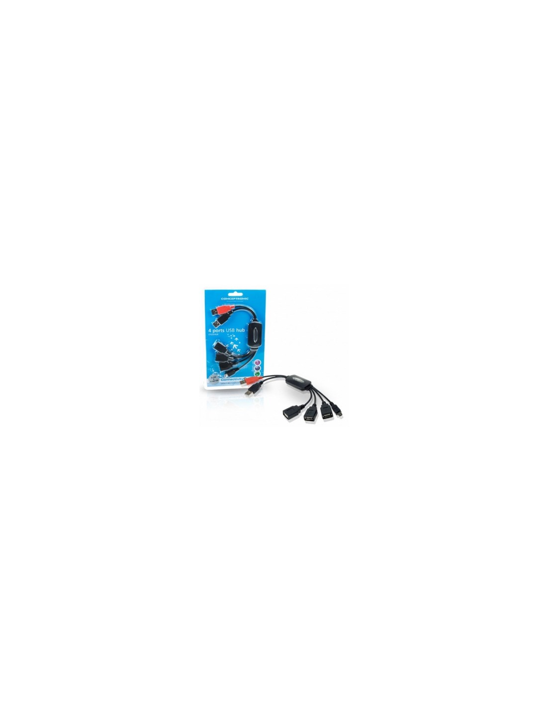 HUB USB 2.0 CONCEPTRONIC 3 PUERTOS USB + 1 MINI USB CFLEXHUB