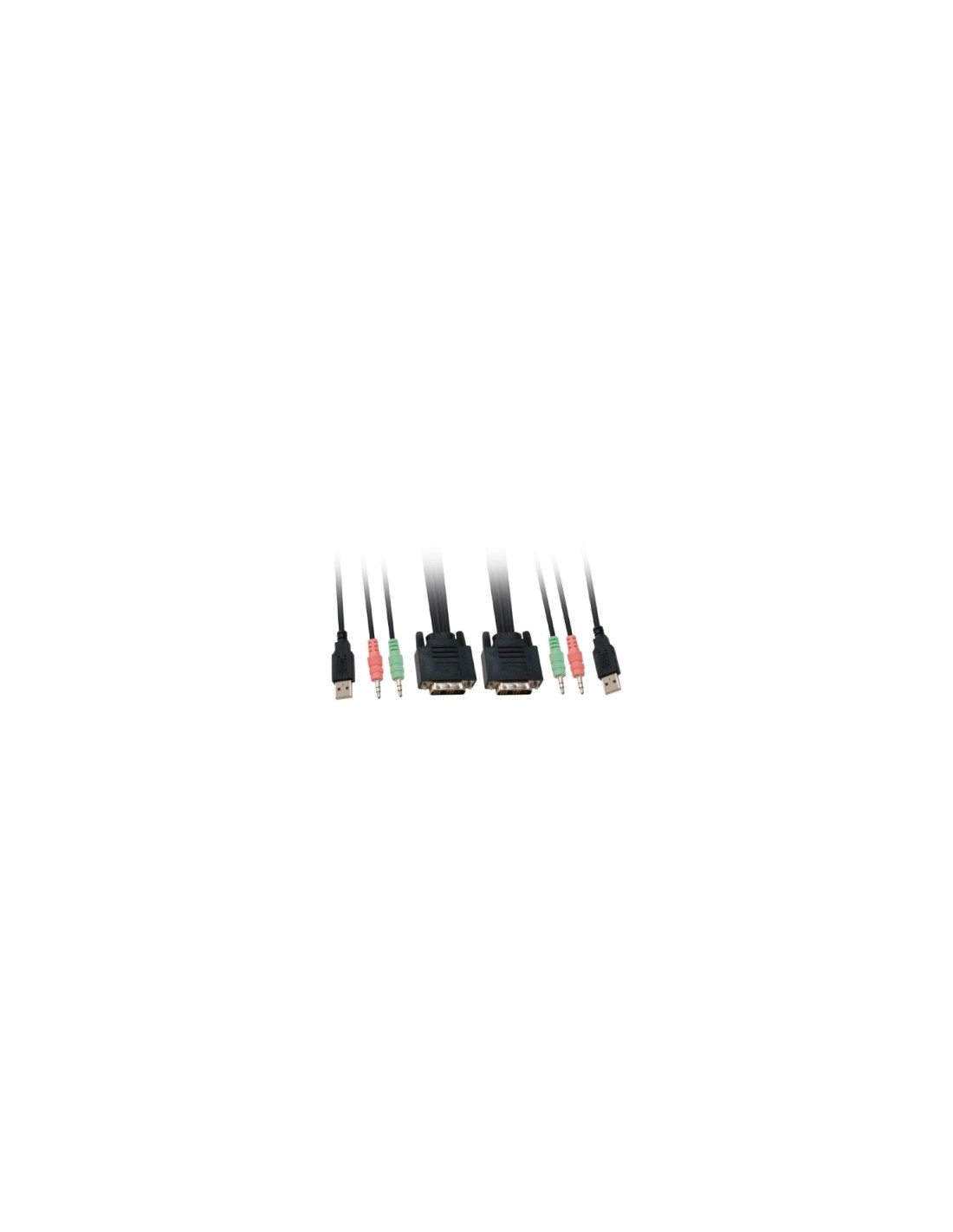 CABLE CONMUTADOR LEVEL ONE V/T/M DVII USB CON AUDIO CABLES INCLUIDOS KVM-0260