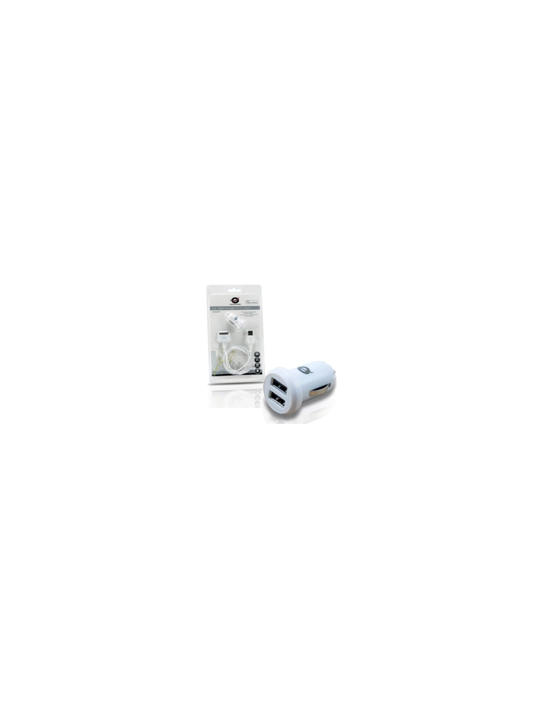 CARGADOR CONCEPTRONIC COCHE A 2 USB 5V 2A Y CABLE USB APPLE 1105228