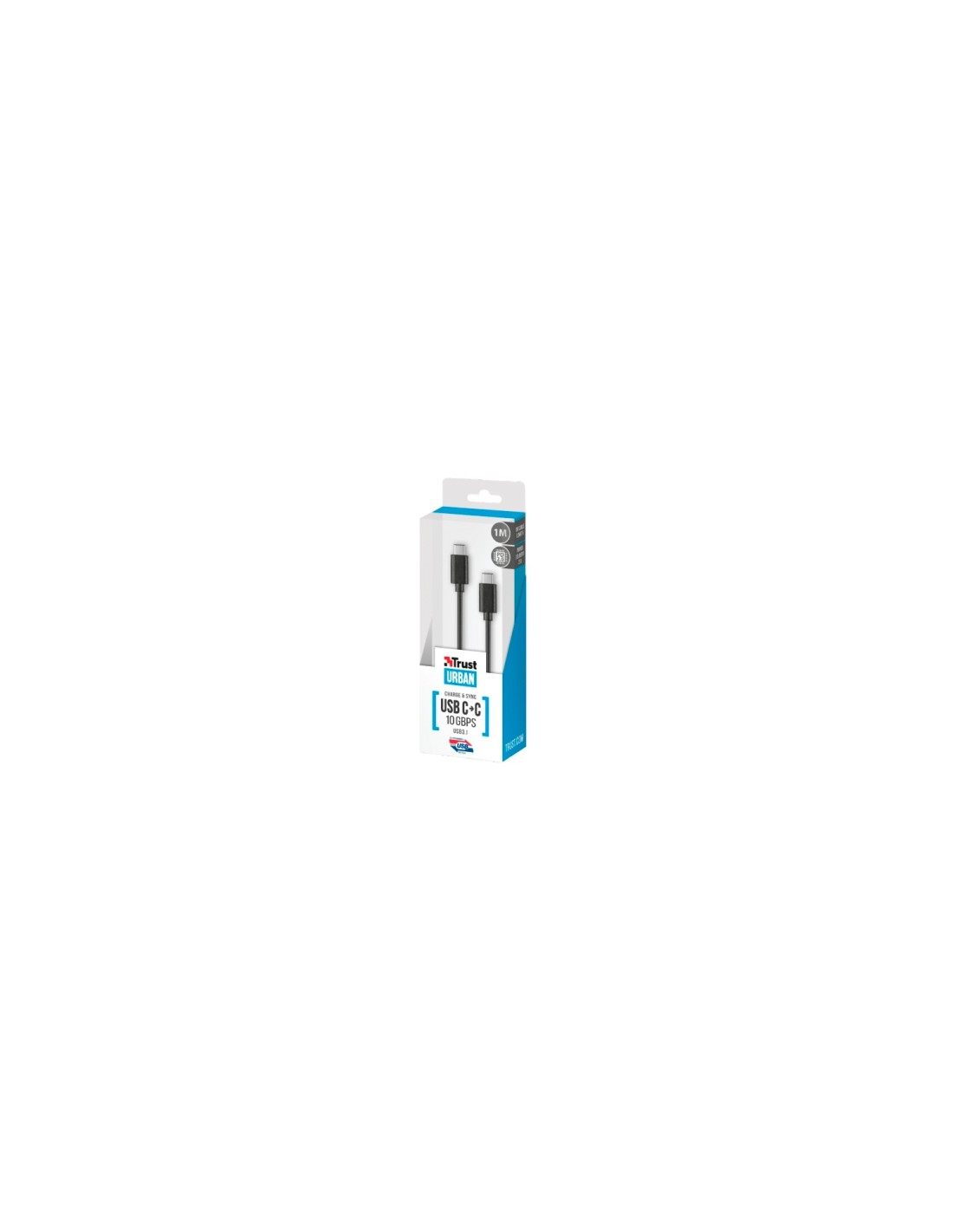 CABLE USB C M A USB C M 1MT TRUST NEGRO 21178