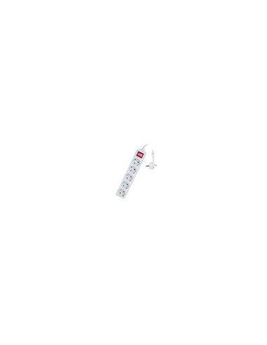 Ewent EW3955 base múltiple 1,5 m 5 salidas AC Interior Blanco