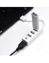 MINI-HUB USB 4 PUERTOS BLANCO