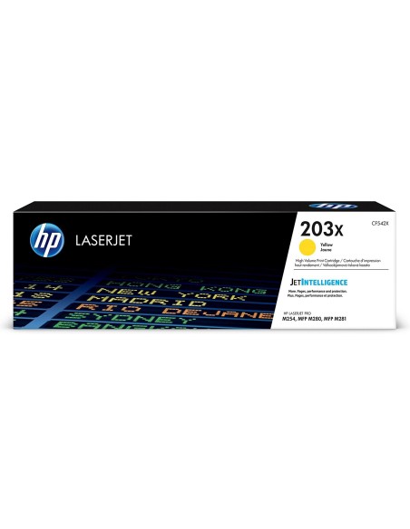 HP LaserJet Cartucho de tóner Original 203X amarillo de alta capacidad
