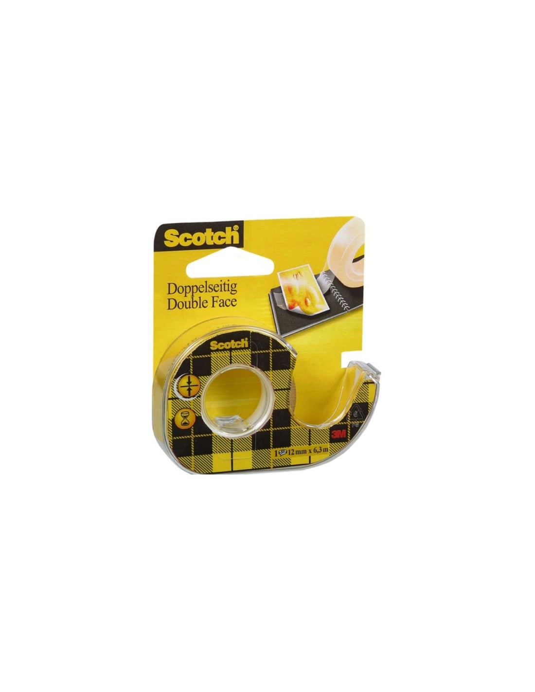 CINTA ADHESIVA DE DOBLE CARA EN PORTARROLLOS SCOTCH 3M 136D