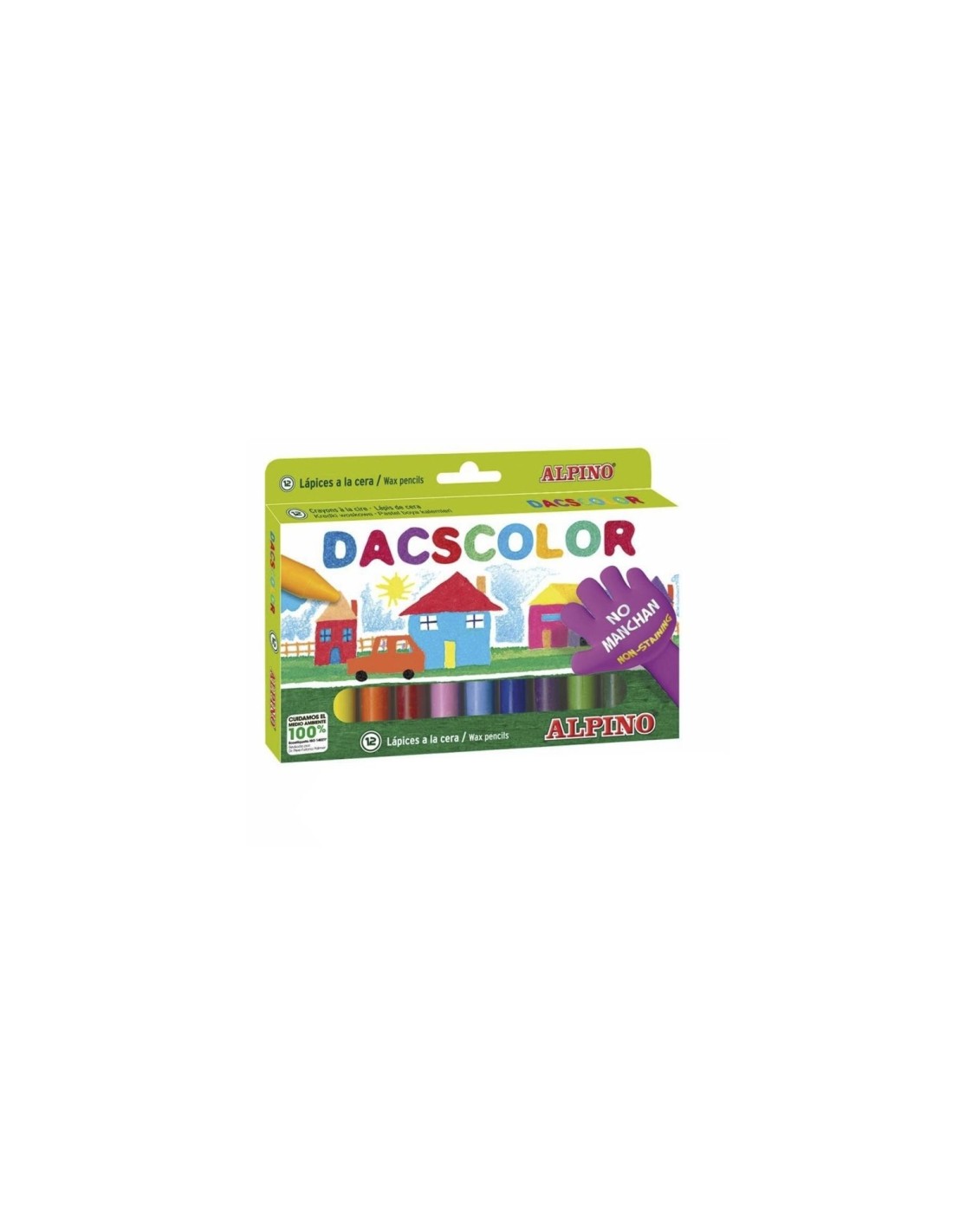 ALPINO DACSCOLOR ESTUCHE 12 CERAS SEMIBLANDAS NO MANCHAN DC050290