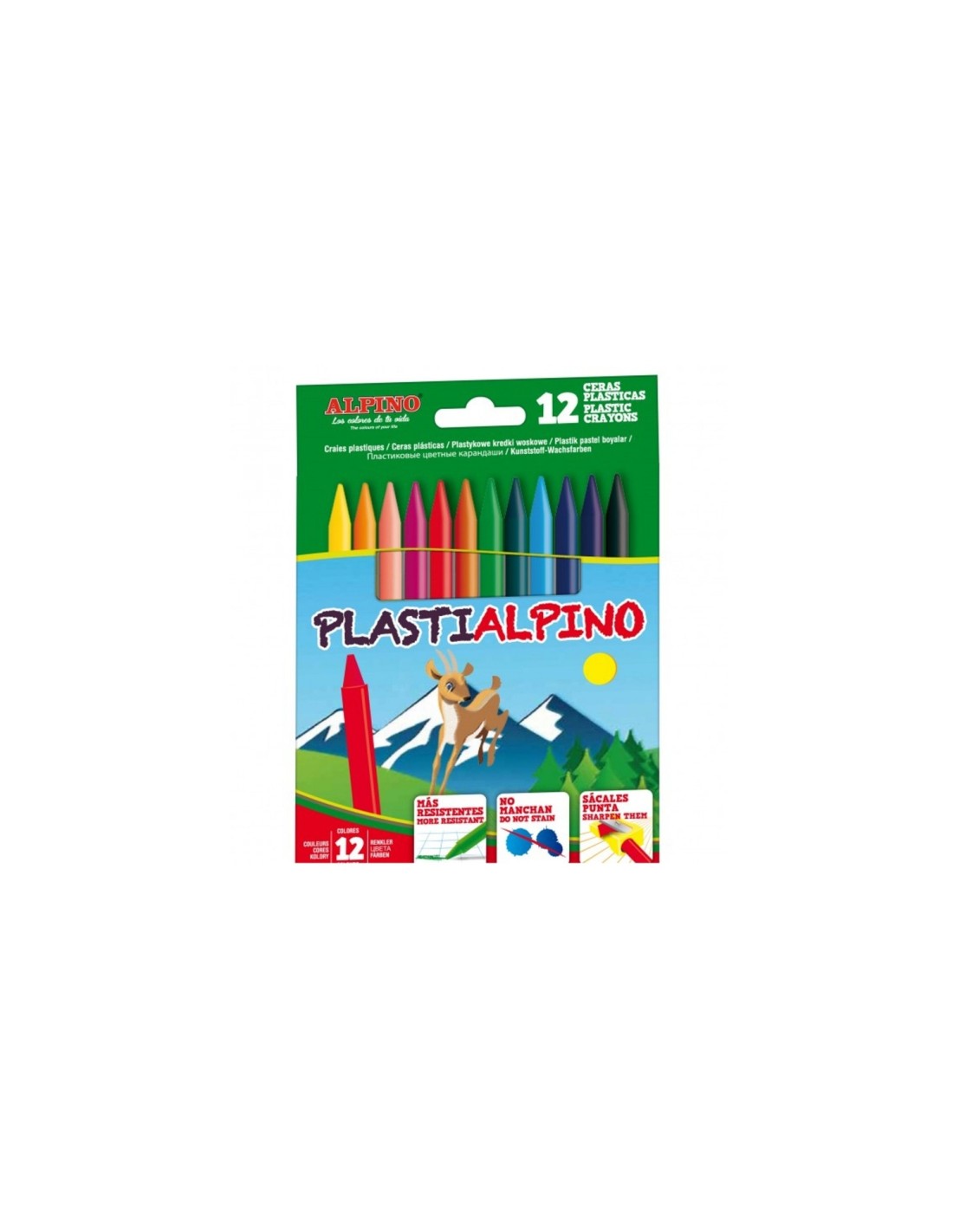 ALPINO PLASTIALPINO CERAS PLASTICAS ESTUCHE 12u SURTIDAS AR000270