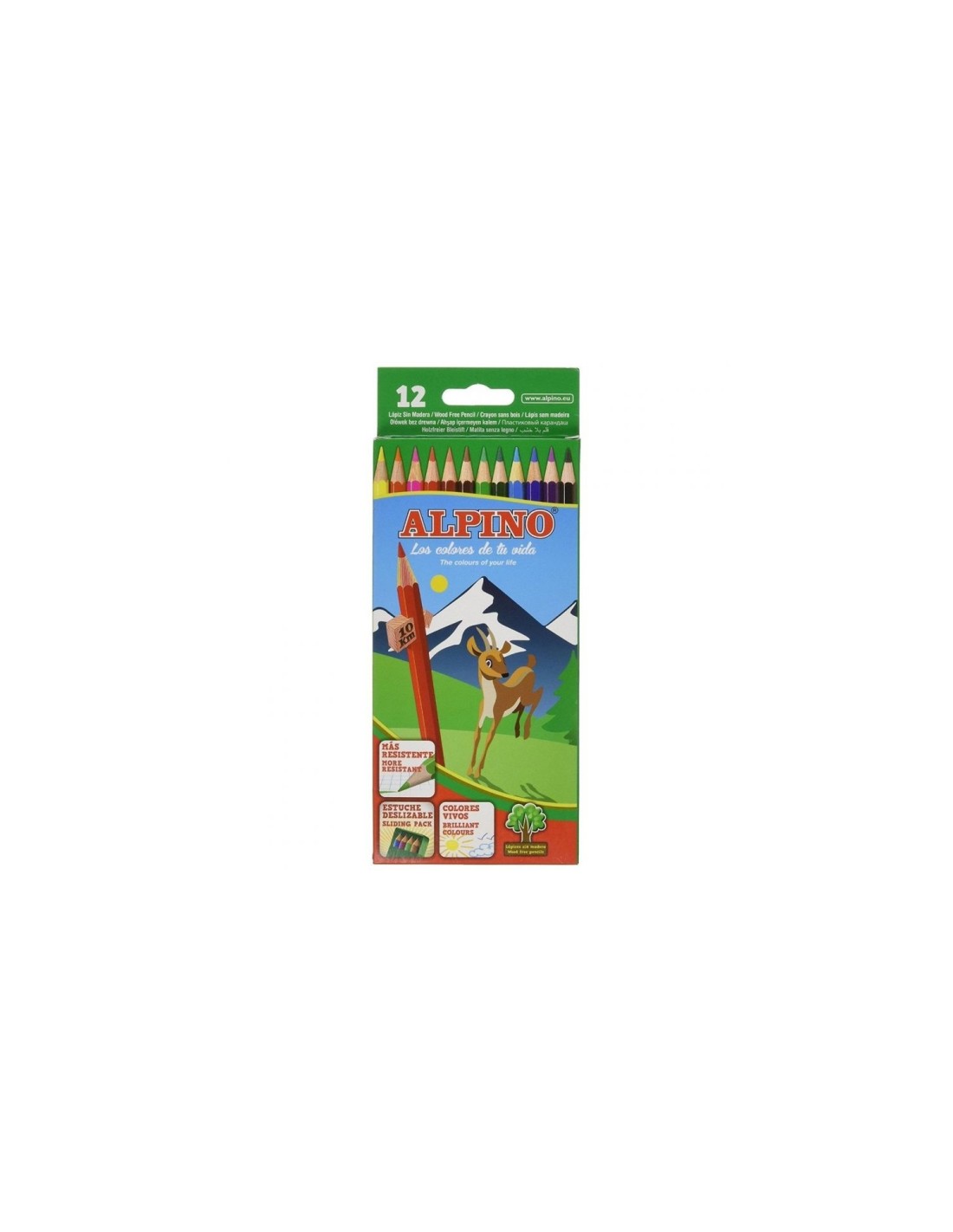 ALPINO AL010654 ESTUCHE 12 UNIDADES LAPICES DE COLORES