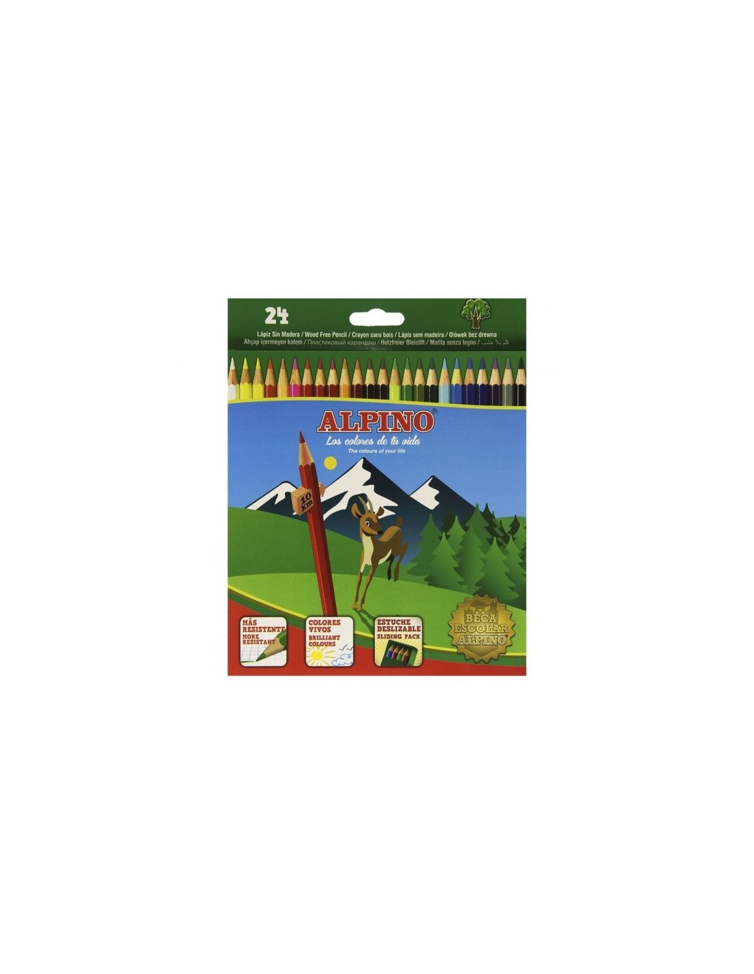 ALPINO AL010658 ESTUCHE 24 UNIDADES LAPICES DE COLORES