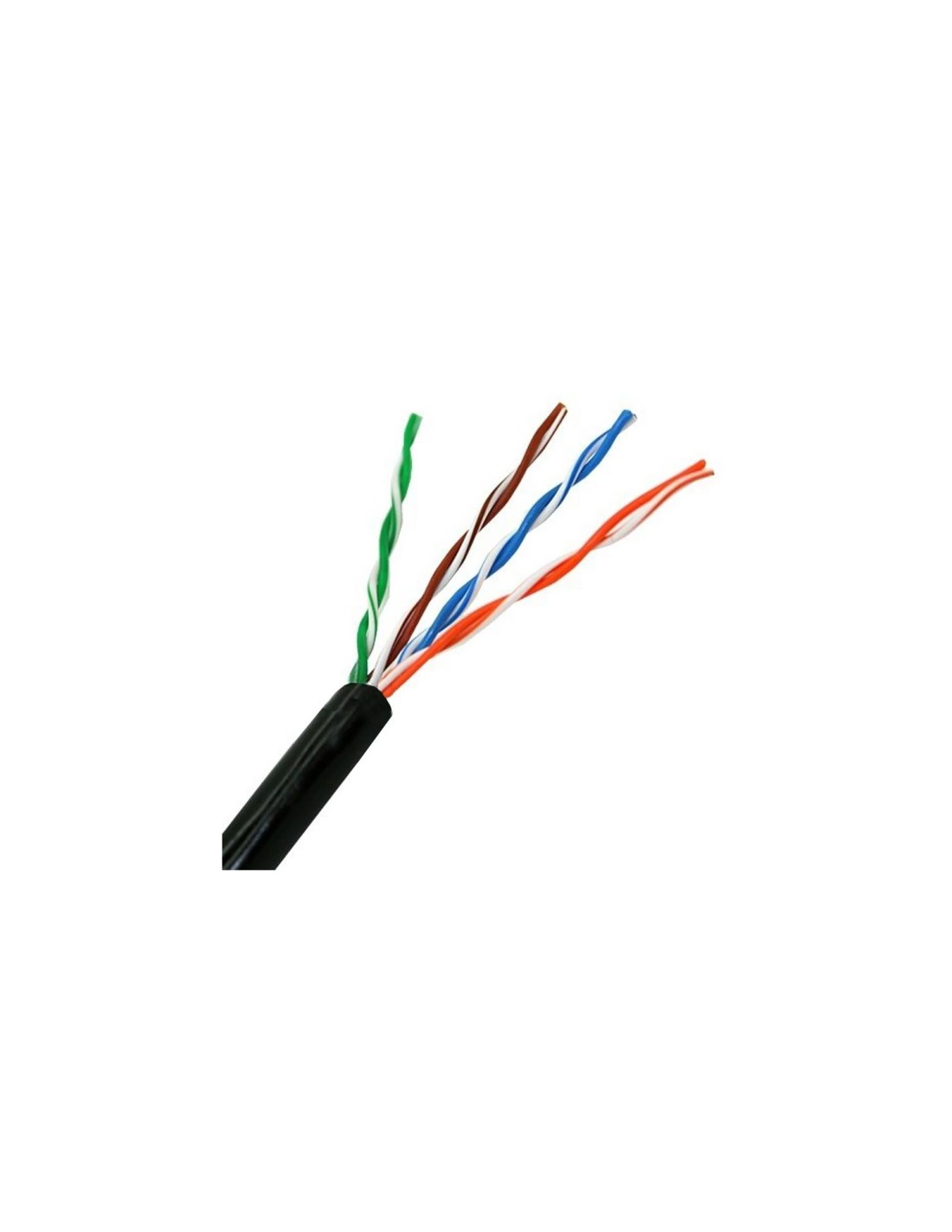 BOBINA CABLE UTP CAT-5 305M RIGIDO NANOCABLE NEGRO 10.20.0304-EXT-BK