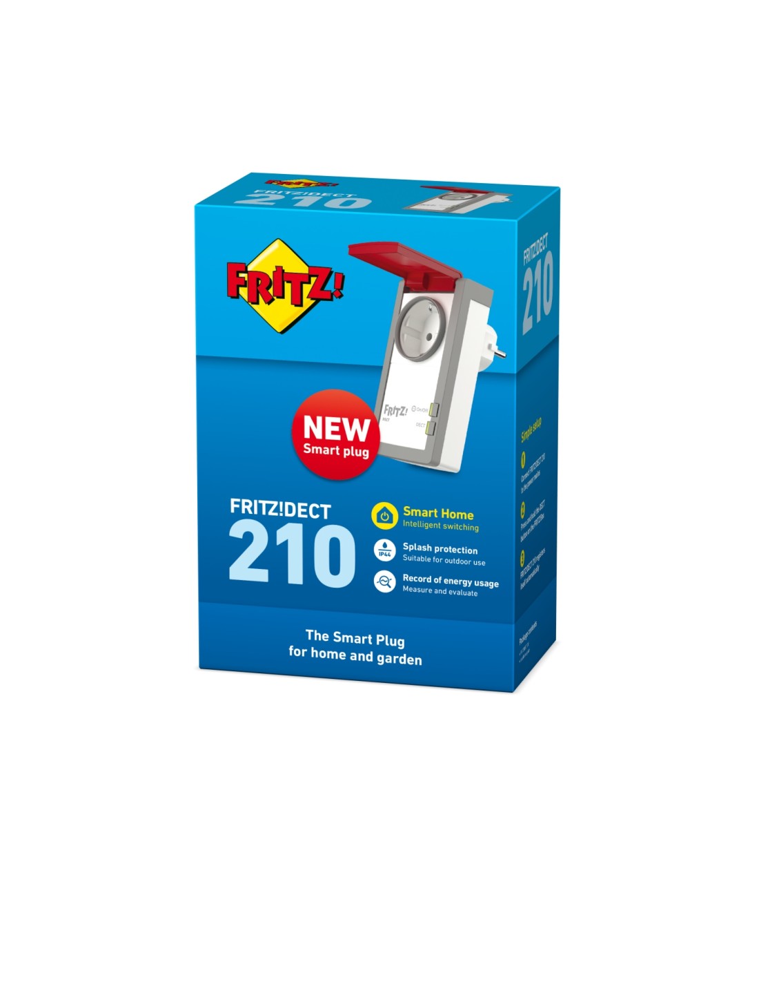 FRITZ! AVM FRITZ!DECT 210 Toma corriente inteligente para casa y jardÍ­n Smart Home, DECT ULE, interfaz en Español 20002757